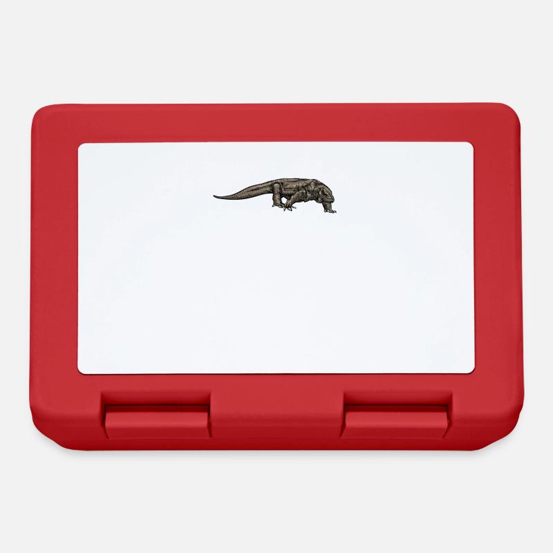 Dragon de Komodo I Motif de dragon de Komodo pour reptiles - Boîte à goûter - rouge