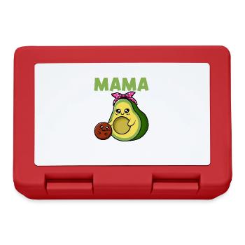 Mom of Babycado Guacamole Avocado Lover - Lunchbox - red - Front