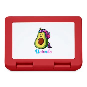 Unicado Avocado Unicorn Guacamole Lover - Lunchbox - red - Front