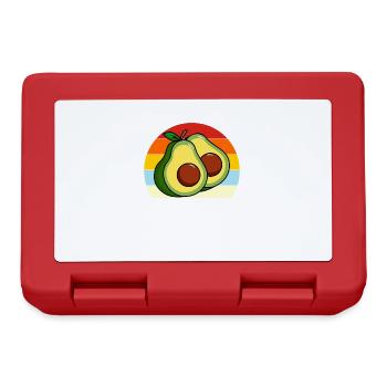 Retro Vintage Avocado Guacamole Lover - Lunchbox - red - Front