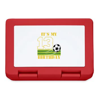 Football player 13th birthday Football - Lunchbox - red - Front