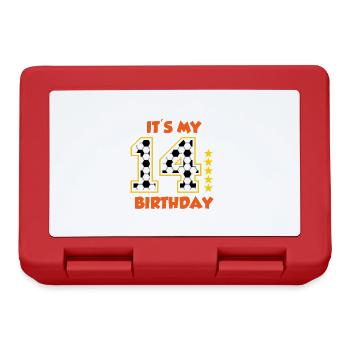 Football player 14th birthday football - Lunchbox - red - Front