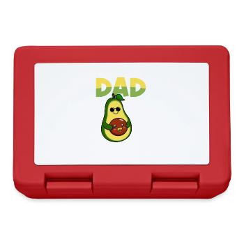Papa of Babycado Guacamole avocado lover - Lunchbox - red - Front