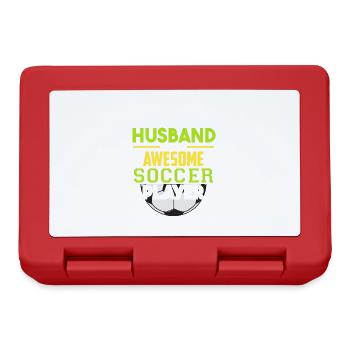 Mari d’un joueur de football Entraîneur de football - Boîte à goûter - rouge - Devant