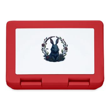 Rabbit with Easter eggs & spring flowers Easter - Lunchbox - red - Front