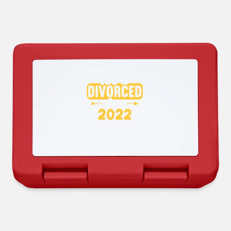 100 % Divorced since 2022 Scheidungs - Brotdose - Rot