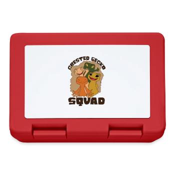 Süßes Zitat von Crested Gecko Squad, Echsenreptil - Brotdose - Rot - Vorne