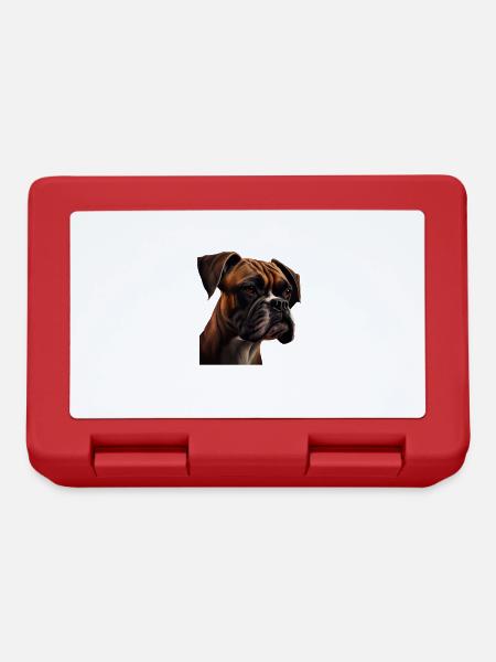 Boxer Dog Owner Dog Dogs Dog Breed Boxer - Boîte à goûter - rouge