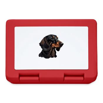 Rauhaardackel Dachshund Hund Hunde Welpe Dackel - Brotdose - Rot - Vorne