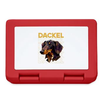 Rauhaardackel Dachshund Hund Hunde Welpe Dackel - Brotdose - Rot - Vorne