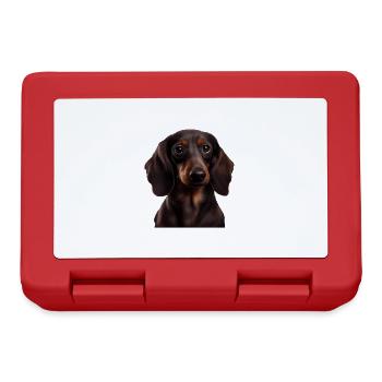 Rauhaardackel Dachshund Hund Hunde Welpe Dackel - Brotdose - Rot - Vorne
