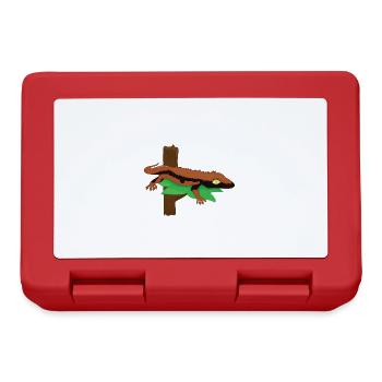 Distracted by Crested Geckos Lizard Reptiles - Lunchbox - red - Front