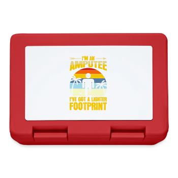 Bras jambe amputé léger - Boîte à goûter - rouge - Devant