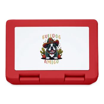 Bulldog Amigo Sombrero Mexican Bulldog - Lunchbox - red - Front