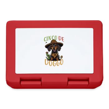 Teckel Cinco de Mayo Cinco de Doggo - Boîte à goûter - rouge - Devant