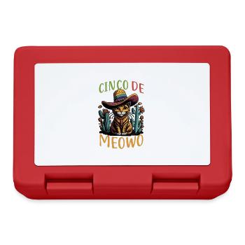 Cinco de Mayo Meowo Chat mexicain avec Sombrero - Boîte à goûter - rouge - Devant