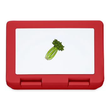 Celery Healthy Vegetable Leek Ironic Saying - Lunchbox - red - Front