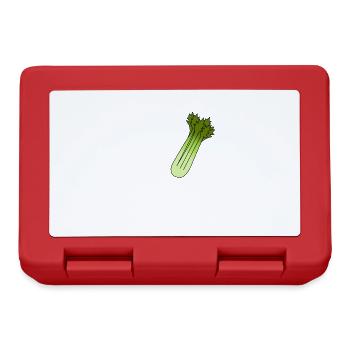 Girl Likes Celery and Leek Vegetable Healthy Food - Lunchbox - red - Front