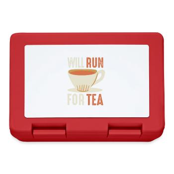 Will Run For Tea Chai Drinkers Tea Lovers Chai - Lunchbox - red - Front