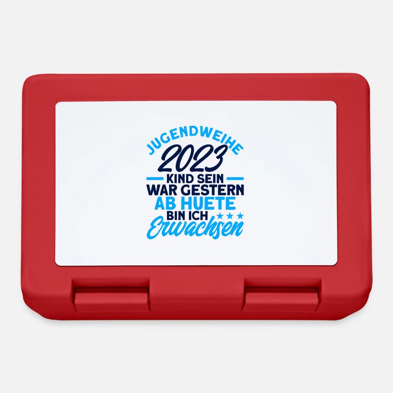 Jugendweihe 2023 Kind Sein War Gestern Ab Heute Bi - Brotdose - Rot
