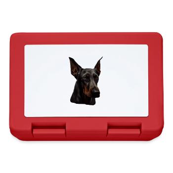 Doberman Dobermans Chien Chiens chiot Doberman - Boîte à goûter - rouge - Devant