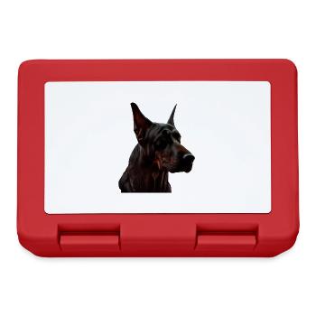 Doberman Dobermans Chien Chiens chiot Doberman - Boîte à goûter - rouge - Devant