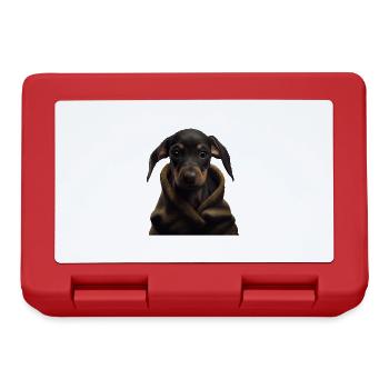 Doberman Dobermans Chien Chiens chiot Doberman - Boîte à goûter - rouge - Devant