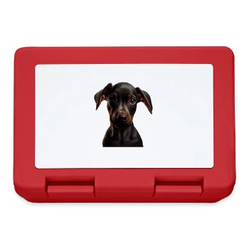 Doberman Dobermans Chien Chiens chiot Doberman - Boîte à goûter - rouge - Devant