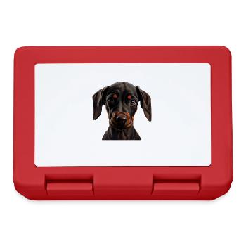 Doberman Dobermans Chien Chiens chiot Doberman - Boîte à goûter - rouge - Devant