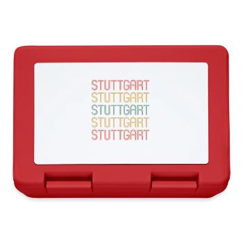 Stuttgartererin Stuttgarterer Stuttgarter - Brotdose - Rot - Vorne