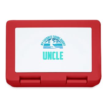 Skiing Buddy Calls Me Uncle Ski Snow - Lunchbox - red - Front