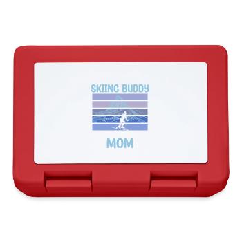 Skifahren Buddy Calls Me Mom Ski Schnee Skifahrer - Brotdose - Rot - Vorne