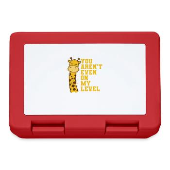You aren't even on my Level Giraffe Safari - Lunchbox - red - Front