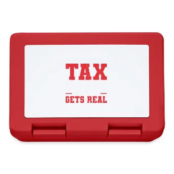 Saison des impôts Journée de l’impôt sur les dons de comptables CPA - Boîte à goûter - rouge - Devant