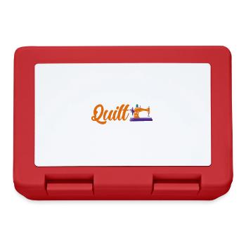 Quilting Gift Sewing Knitting Quilter - Lunchbox - red - Front