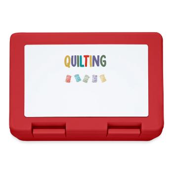 Quilting Gift Sewing Knitting Quilter - Lunchbox - red - Front