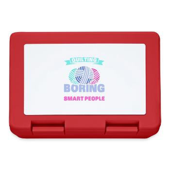 Quilting Gift Sewing Knitting Quilter - Lunchbox - red - Front