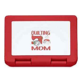 Quilten Geschenk Nähen Stricken Quilter - Brotdose - Rot - Vorne