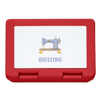 Quilting Gift Sewing Knitting Quilter - Lunchbox - red - Front