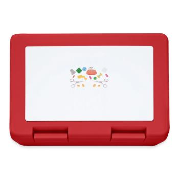 Quilting Gift Sewing Knitting Quilter - Lunchbox - red - Front