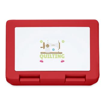 Quilting Gift Sewing Knitting Quilter - Lunchbox - red - Front