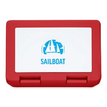 Voilier Cadeau Voilier Capitaine de navigation - Boîte à goûter - rouge - Devant