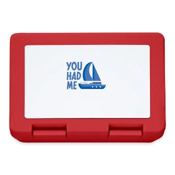 Voilier Cadeau Voilier Capitaine de navigation - Boîte à goûter - rouge - Devant