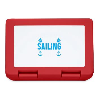 Voilier Cadeau Voilier Capitaine de navigation - Boîte à goûter - rouge - Devant