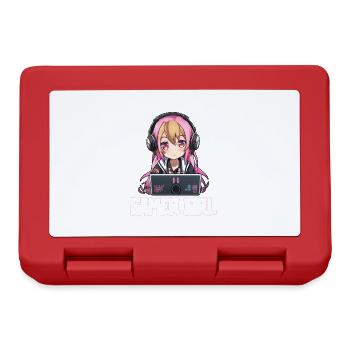 Gaming Konsole PC Zockerin Mädchen Gamer Girl - Brotdose - Rot - Vorne