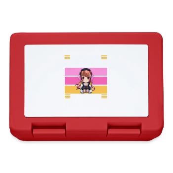 Gaming Konsole PC Zockerin Mädchen Gamer Girl - Brotdose - Rot - Vorne