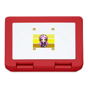 Gaming Konsole PC Zockerin Mädchen Gamer Girl - Brotdose - Rot - Vorne