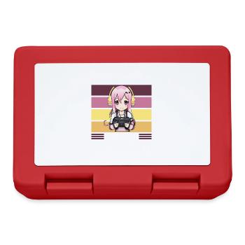 Gaming Konsole PC Zockerin Mädchen Gamer Girl - Brotdose - Rot - Vorne