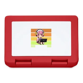 Gaming Konsole PC Zockerin Mädchen Gamer Girl - Brotdose - Rot - Vorne