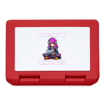 Gaming Konsole PC Zockerin Mädchen Gamer Girl - Brotdose - Rot - Vorne